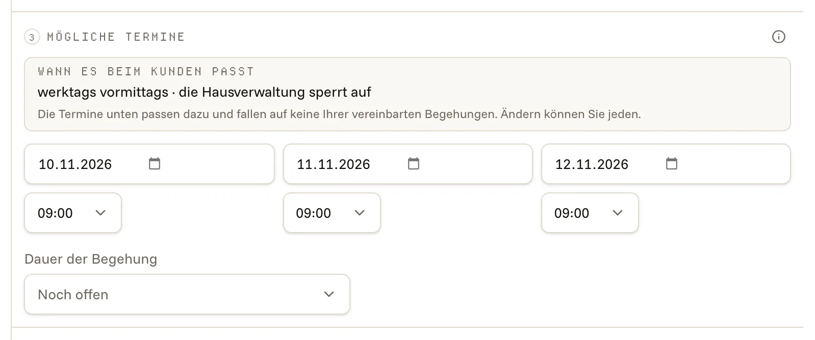 Termine vorschlagen