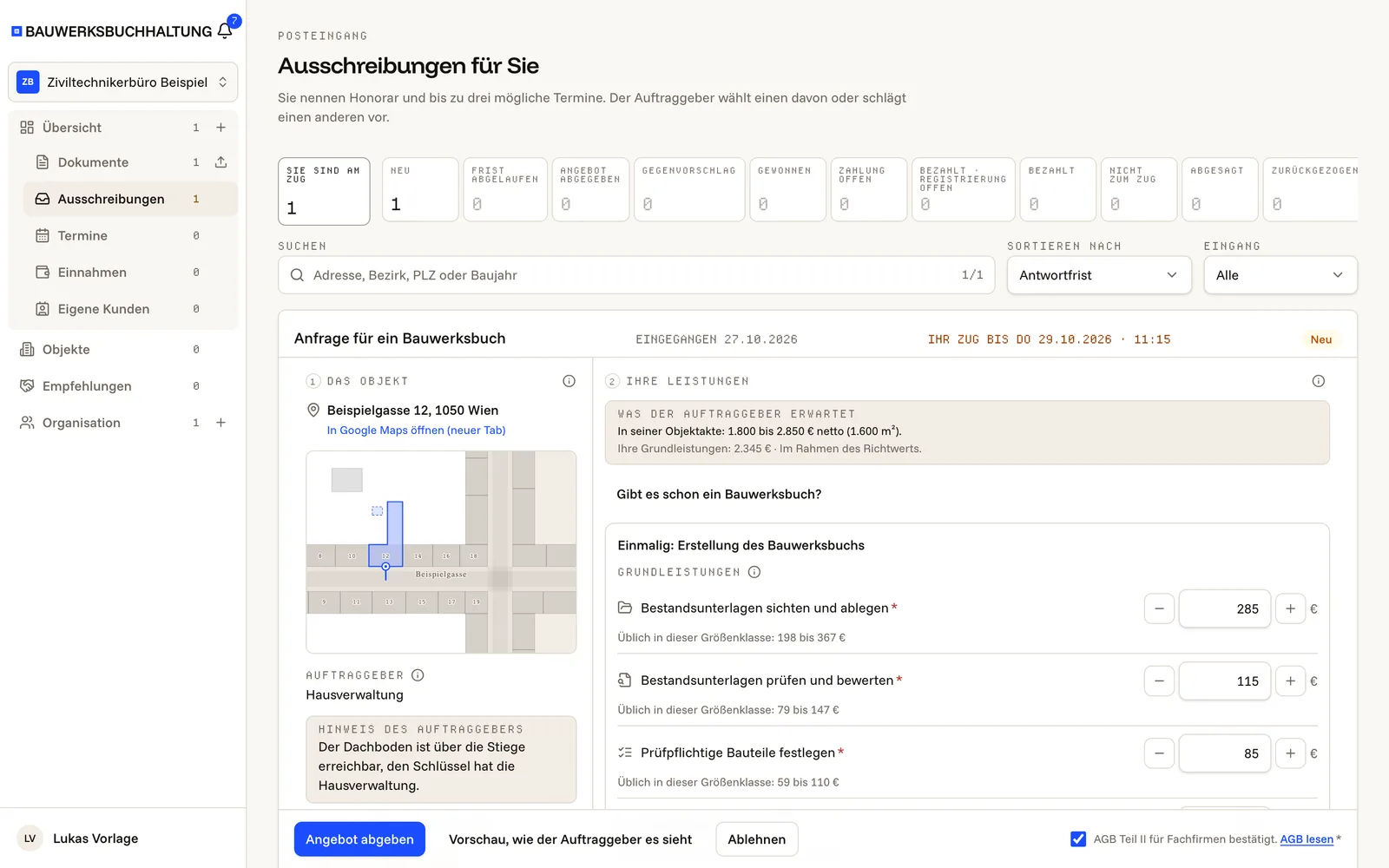 Anfrage öffnen