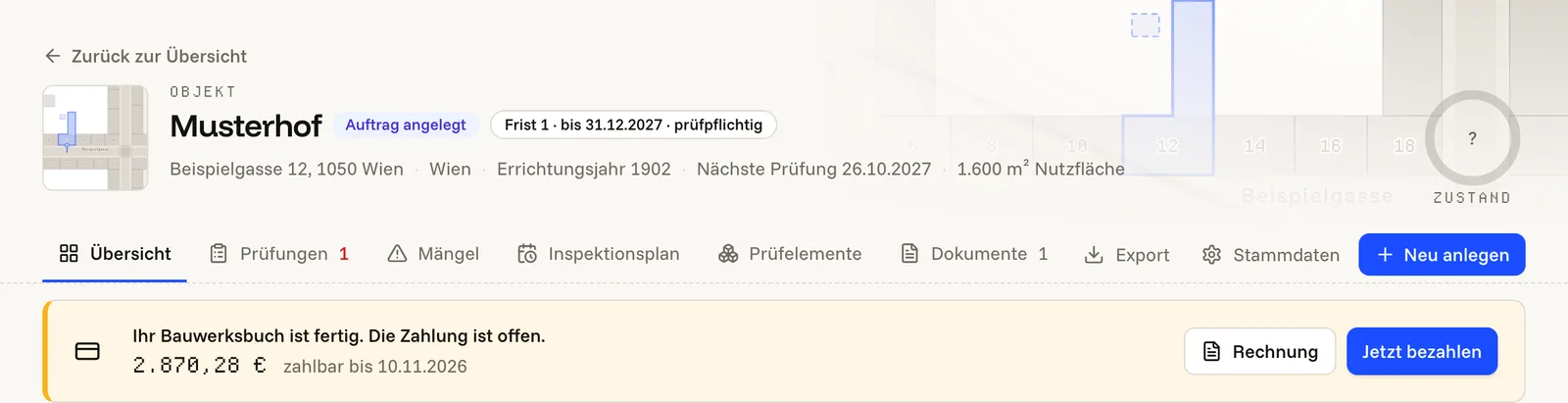 Rechnung erhalten