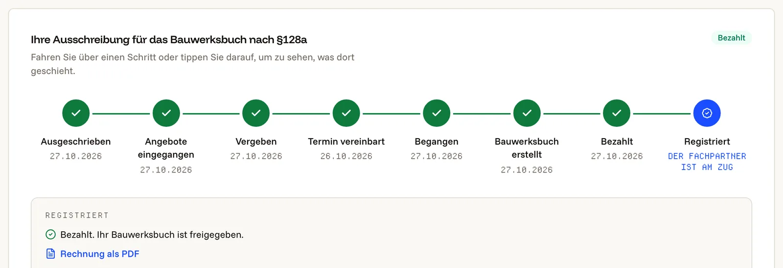 Bestätigung abwarten